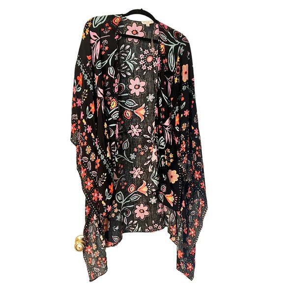 easel Other Sheer And Colorful Over Garment Cardigan Like Very Nice